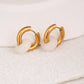 Circle Agate Earrings [304 Stainless Steel,18K Gold Plated]