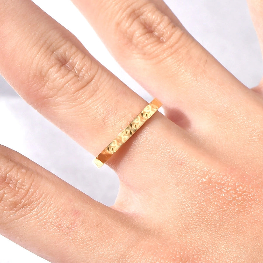 Abstract Band Ring [304 Stainless Steel 18K Gold Plated]