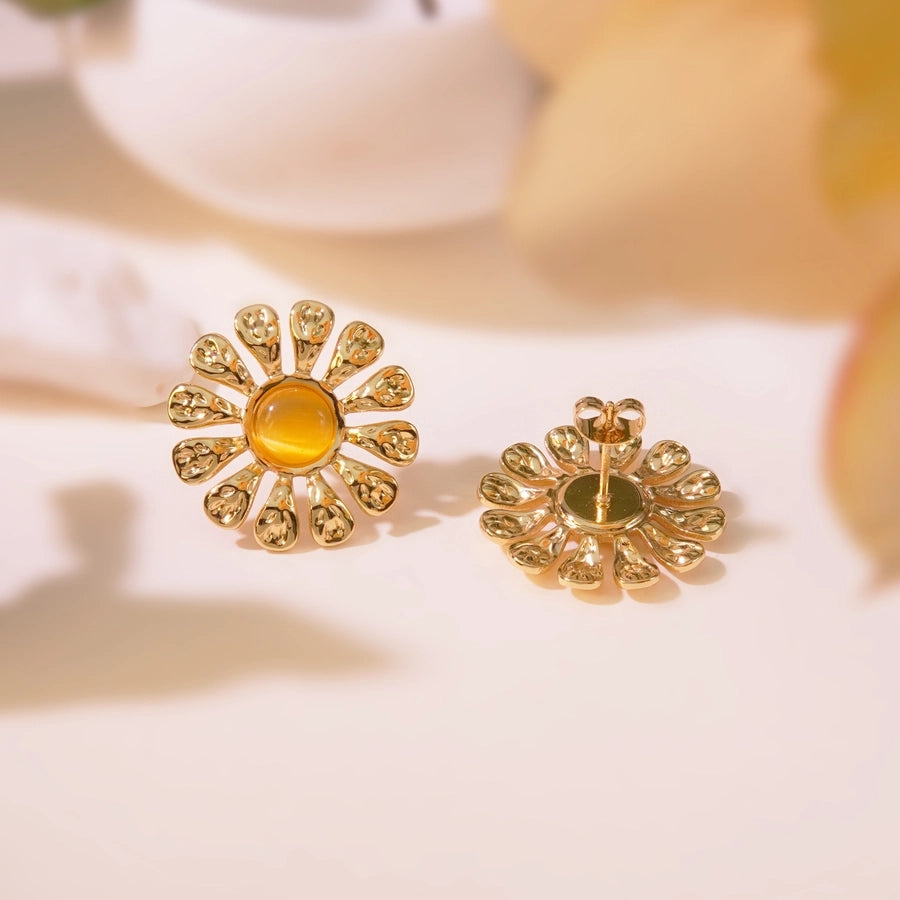 Hawaiian Flower Ear Studs [304 Stal nierdzewna]