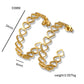 C Shape Heart Hoop Earrings [304 Stainless Steel,18K Gold Plated]