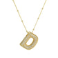 Gold Letter Pendant Necklace [304 Stainless Steel]