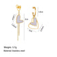 Heart Shape Acrylic 1Drop Earrings [304 Stainless Steel,18K Gold Plated]