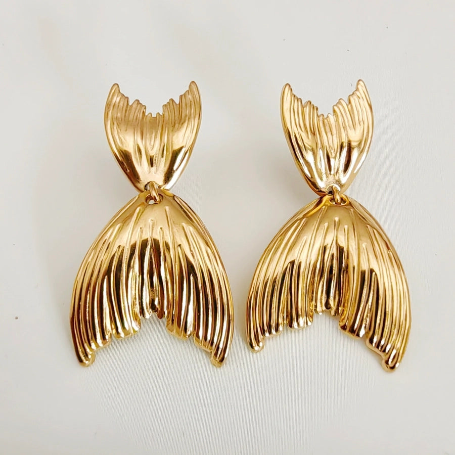 Mix Designs Earrings [304 Stainless Steel,18K Gold Plated]