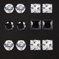 Round Square Rhinestone Stud Earrings [304 Stainless Steel 18K Gold Plated]