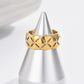 Square Rhinestones Ring [304 Stainless Steel 14K Gold Plated]