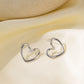 Open Heart Earrings/Necklace [3164 Stainless Steel, 18K Gold Plated]