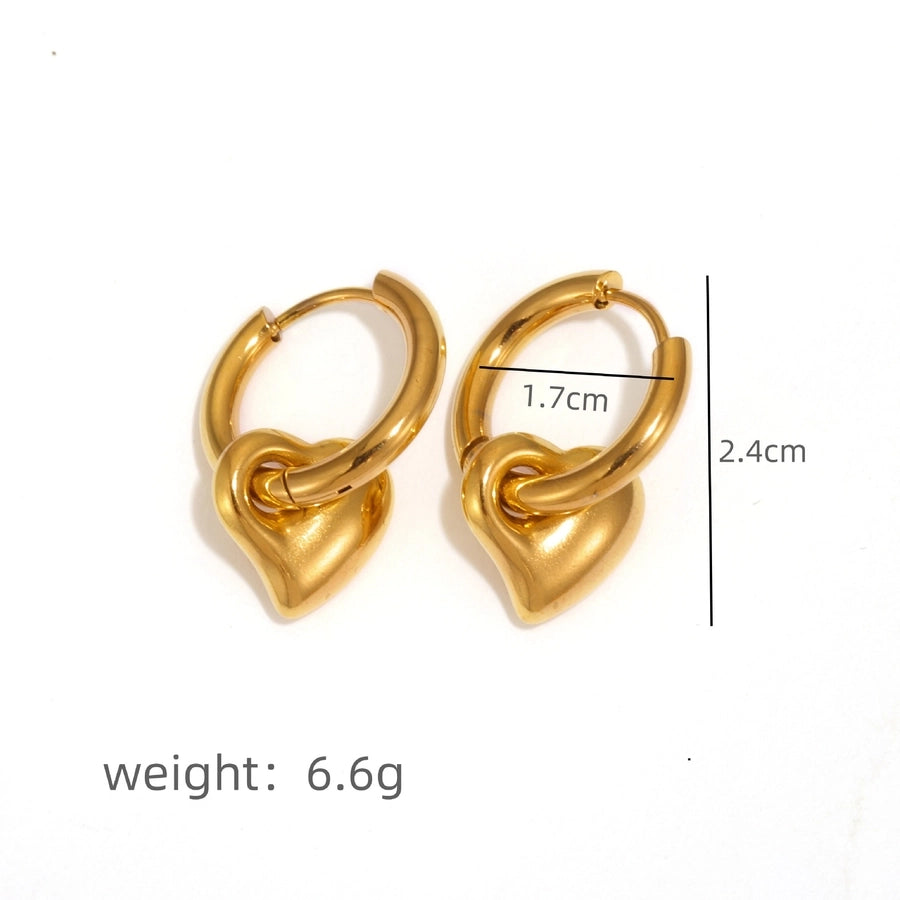 Boucles d'oreilles en forme d'étoile / coeur [304 en acier inoxydable]