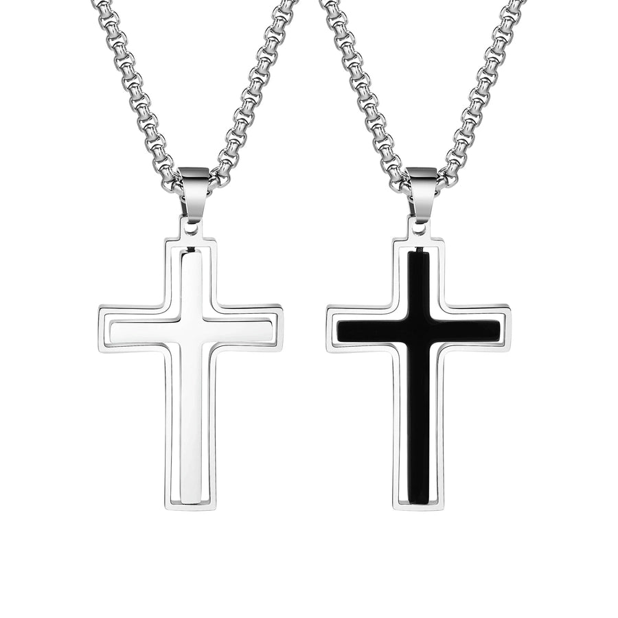 Classic Style Cross Pendant Necklace [304 Stainless Steel]