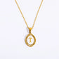 Letter Necklace [201,304 Stainless Steel,18K Gold Plated]