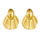 Sector Pleated Earrings [304 Stainless Steel,18K Gold Plated]