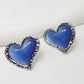 Silver Heart Shape Earrings [304 Stainless Steel,18K Gold Plated]