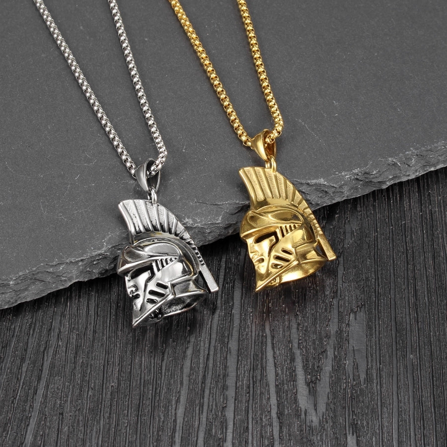 Hip-Hop Retro Solid Color Pendant Necklace [304 Stainless Steel]