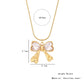 Jewelry IG Style Commute Geometric Butterfly 304 Stainless Steel Zircon 18K Gold Plated Inlay Earrings Necklace