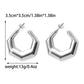 C Shape Moon Twist Placing Boucles d'oreilles [304 en acier inoxydable, 14 carats en or]