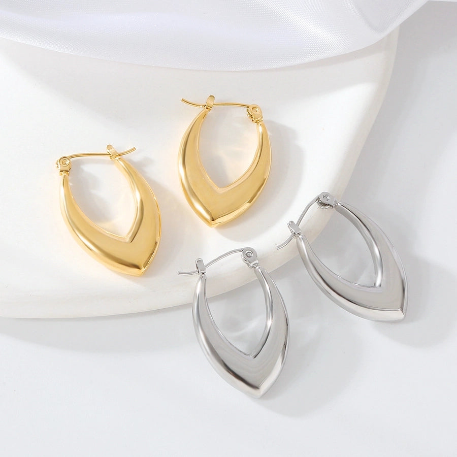 Rhombus Earrings [316 Stainless Steel,18K Gold Plated]