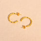 Spiral Stripe Earrings [201 Stainless Steel,18K Gold Plated]