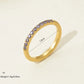 Rhinestones Band Ring Ring [304 Stainless Steel, 14K Gold Plated]