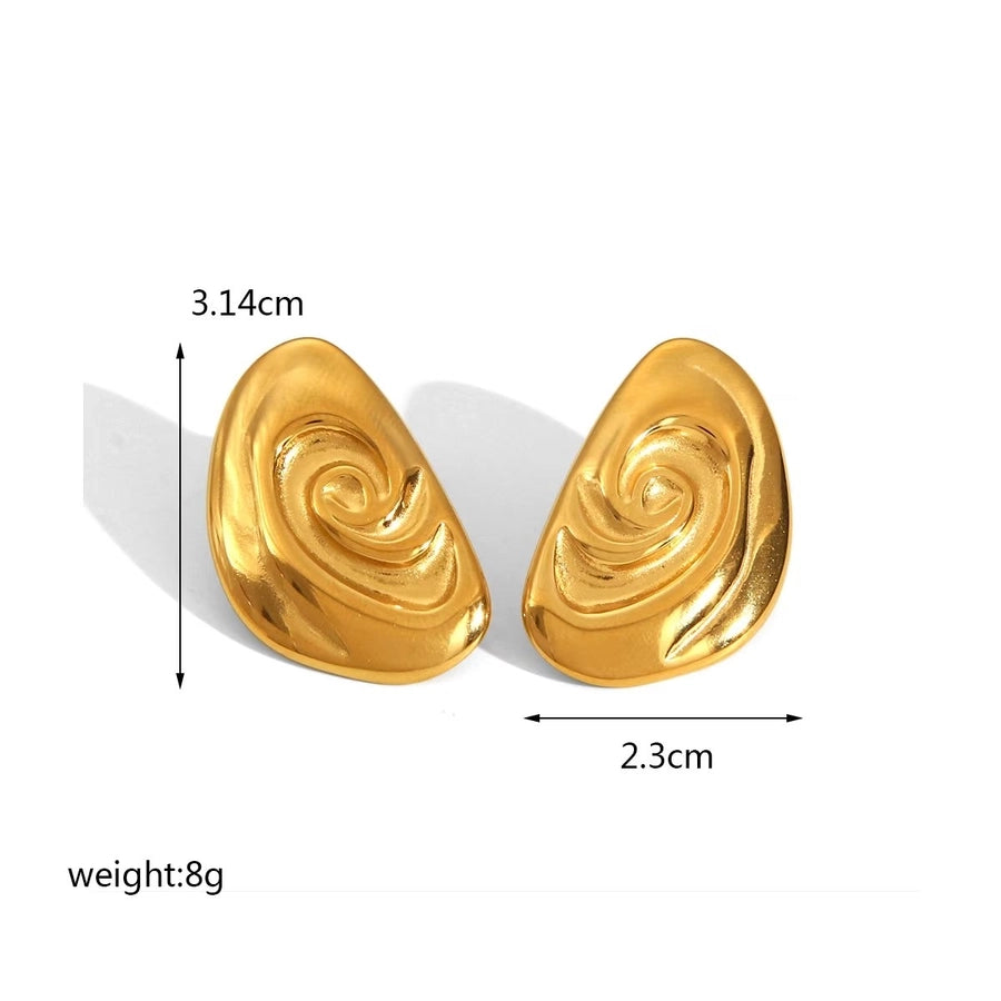 Mix Designs øreringer [304 rustfritt stål, 18K gullbelagt]