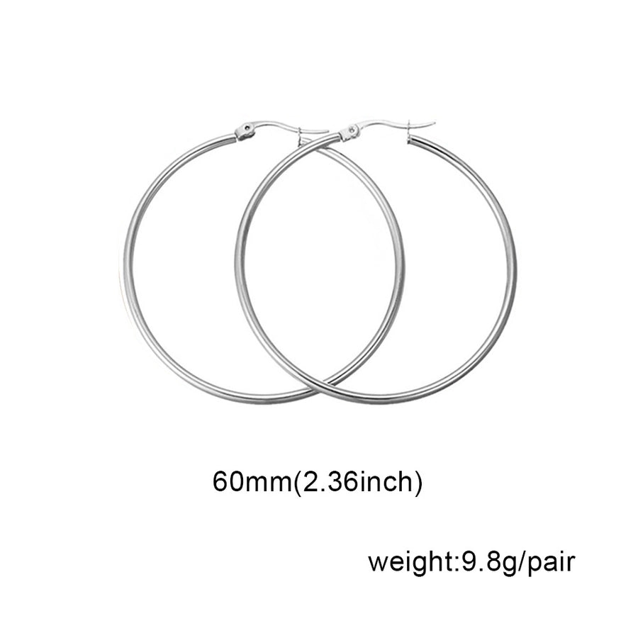 Thin Hoop Earrings [Stainless Steel]