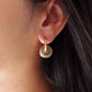 Ethnic Style Round Earrings [304 Stainless Steel, 18K Gold Plated]