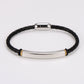 Leather Rope Color Block Bracelet [304 Stainless Steel]