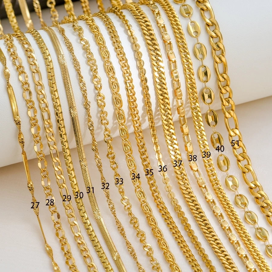 Chain Necklace [304 Stainless Steel,18K Gold Plated]