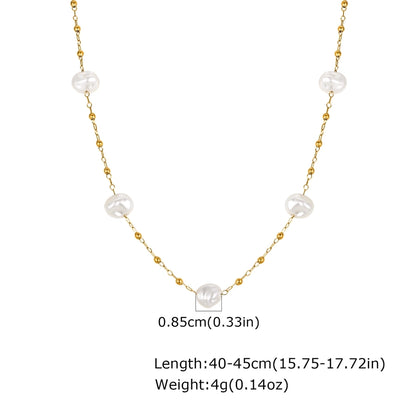 Pearl Necklace [201 Stainless Steel]