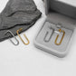 C Shape Earrings [304 Stainless Steel,18K Gold Plated]