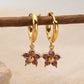 Flower Rhinestones Drop Earrings [304 Stainless Steel,18K Gold Plated]