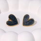 Heart Shape Plating  Stud Earrings [304 Stainless Steel,18K Gold Plated]