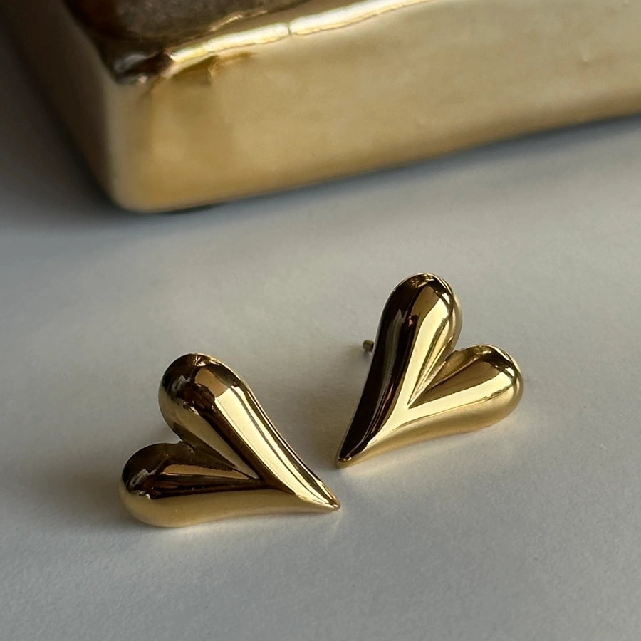 Heart Shape Earrings/Necklace [304 Stainless Steel]