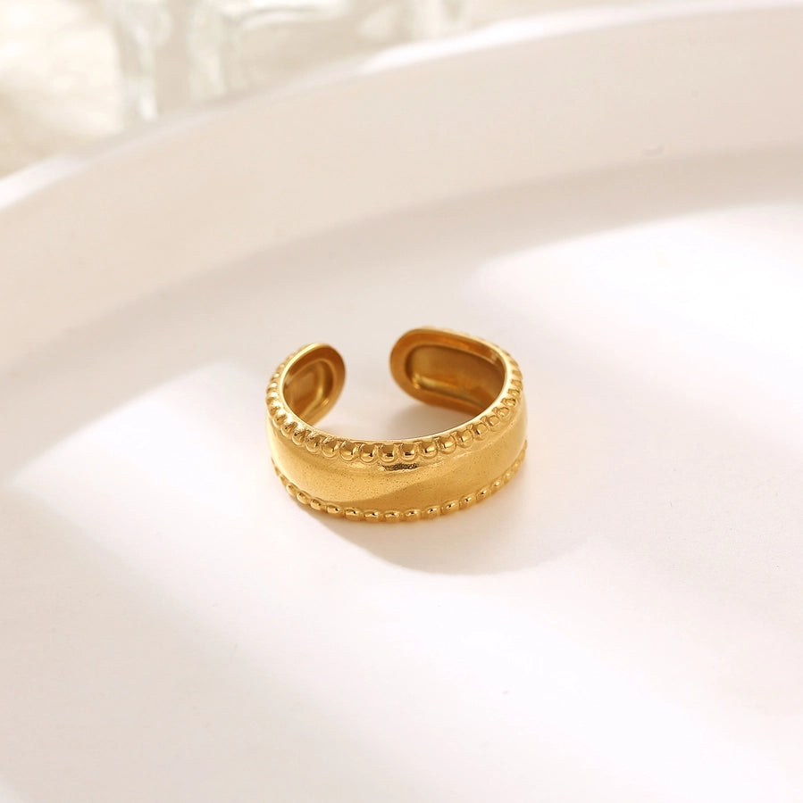 Mix -Designs Ringe [304 Edelstahl 18K Gold plattiert]