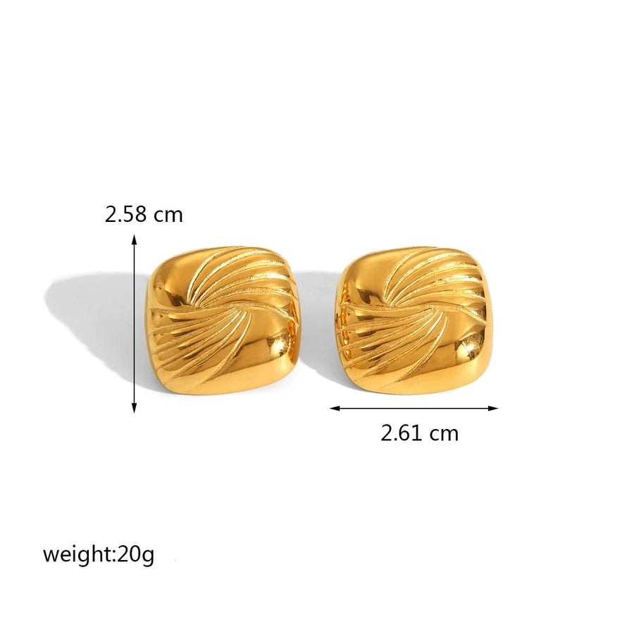 Mix Designs Earrings [304 Stainless Steel,18K Gold Plated]