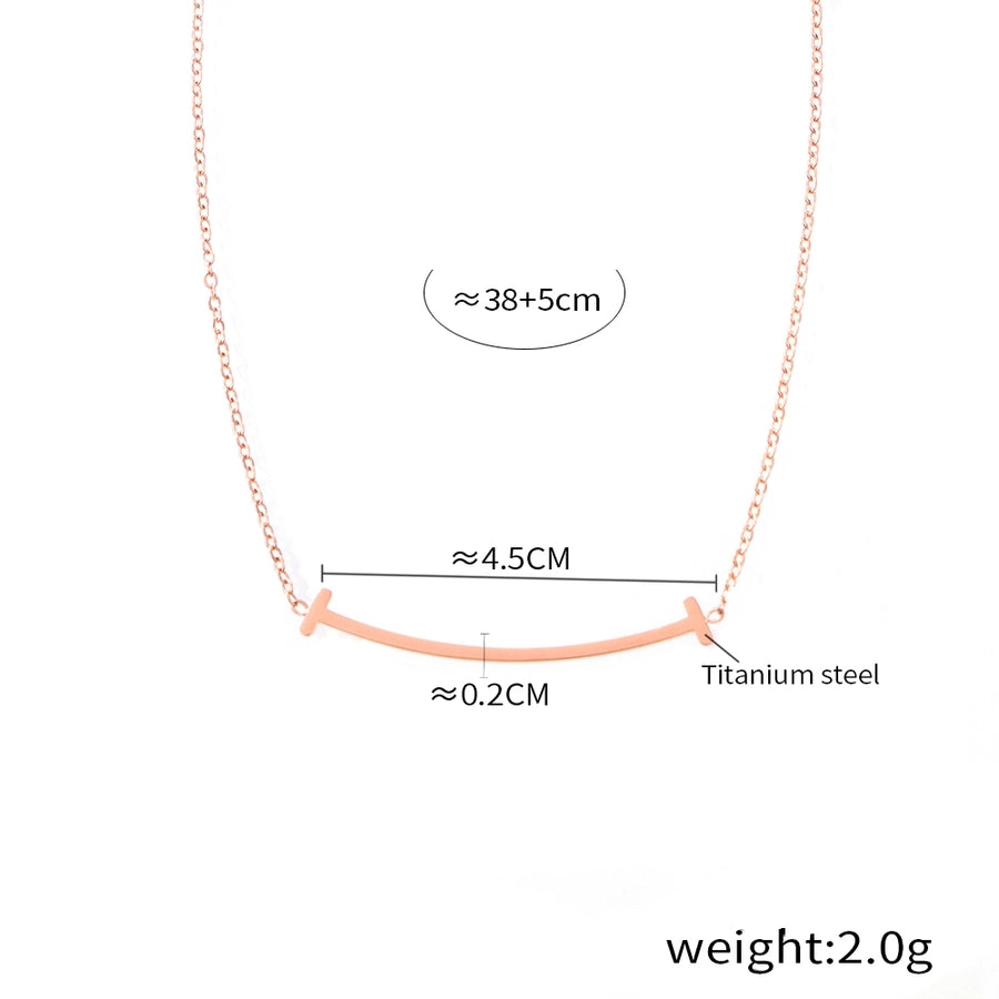 T vormlijnen ketting [304 roestvrij staal, 18K vergulde goud]