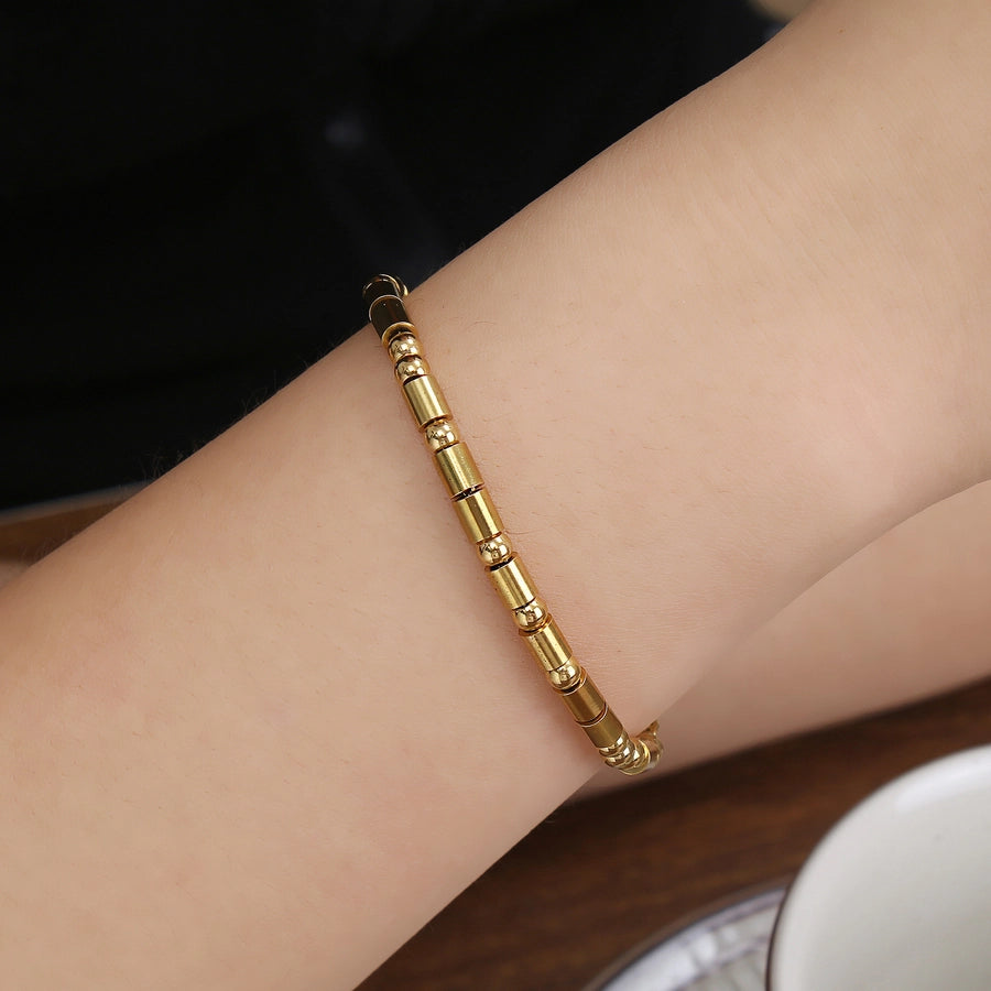 Memory Card Bracelets [304 Stainless Steel,18K Gold Plated]