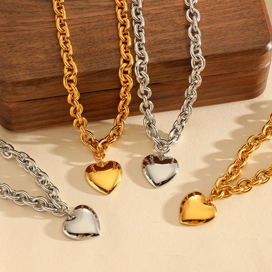 Heart Shape Cable Chain Bracelets/Necklace [304 Stainless Steel]