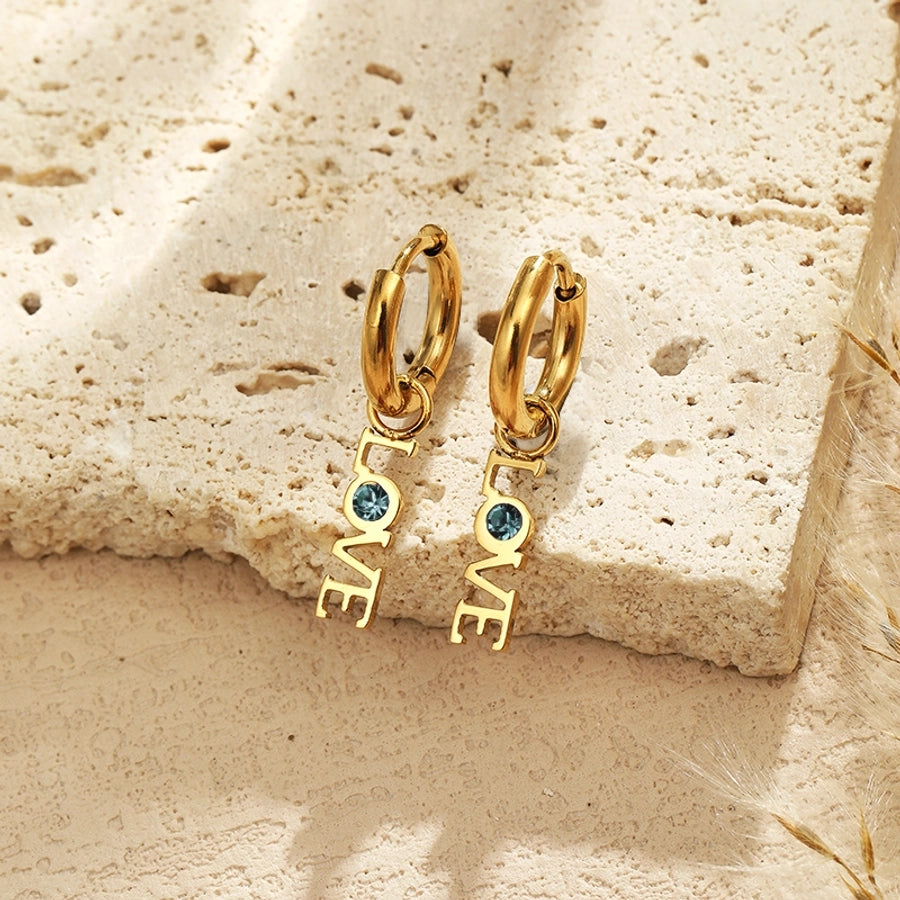 Glam Love Earrings [304 Stainless Steel,18K Gold Plated]