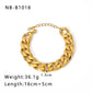 Hip-Hop Punk Classic Style Solid Color Stainless Steel 18K Gold Plated Bracelets In Bulk