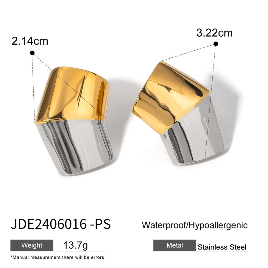 Color Block Earrings [304 Stainless Steel]