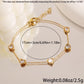 Heart Shape Zircon Bracelets [304 Stainless Steel,18K Gold Plated]