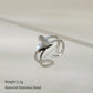 Classic Style Heart Shape Open Ring [304 Stainless Steel]