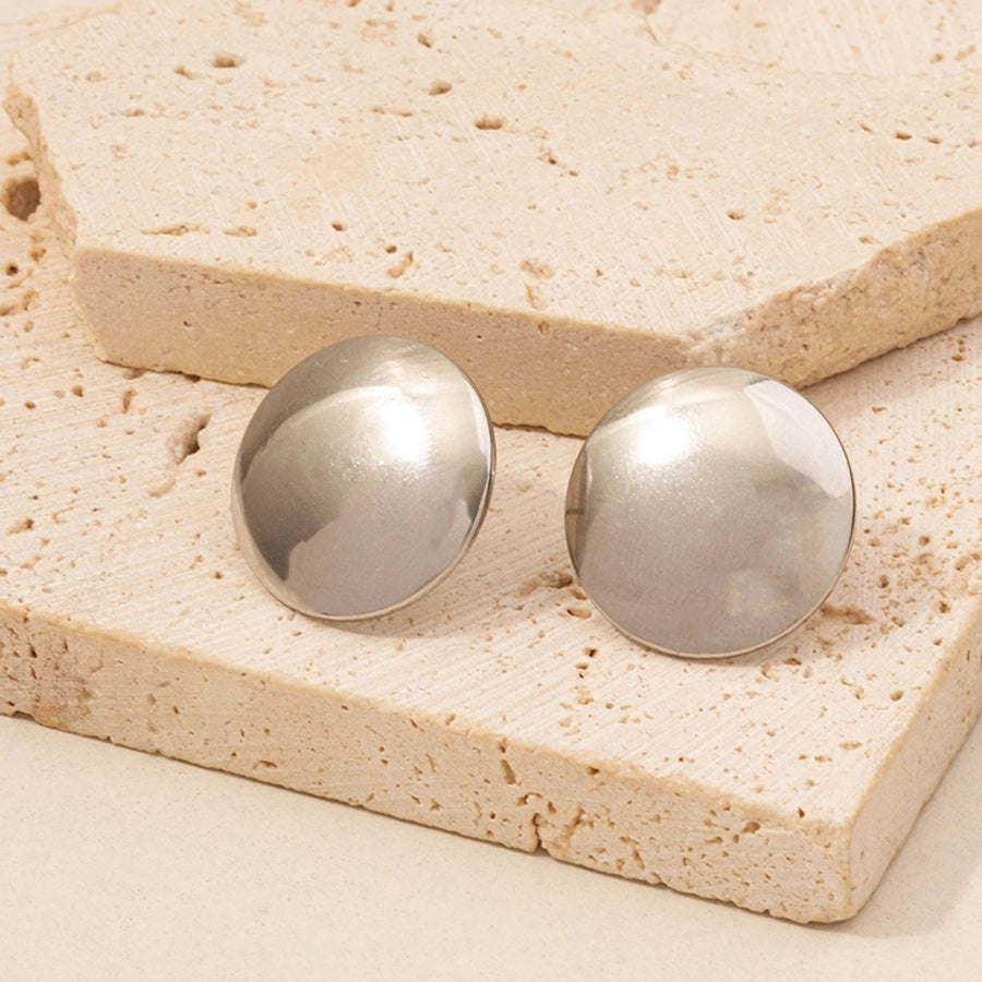 Round Style Sun Moon Earrings [304 Stainless Steel,18K Gold Plated]