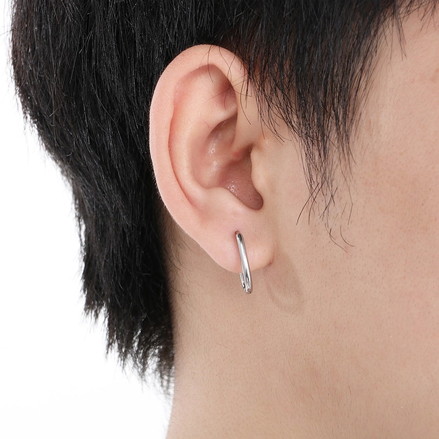 U-Shaped Earrings [Stainless Steel]