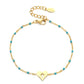 Cross Heart Enamel Bracelet [Stainless Steel]