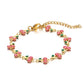 Glitter Cherries Bracelets [304 Stainless Steel, 18K Gold Plated]