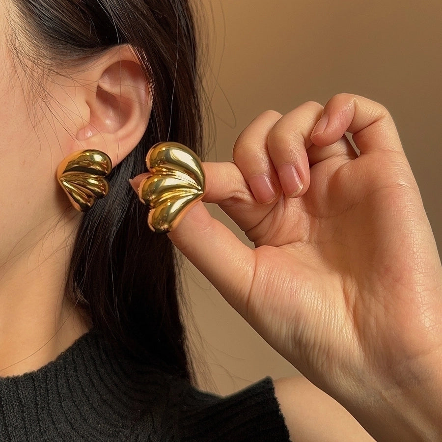 Waterdruppeltjes vleugels 3earrings [304 roestvrij staal, 18K vergulde goud]