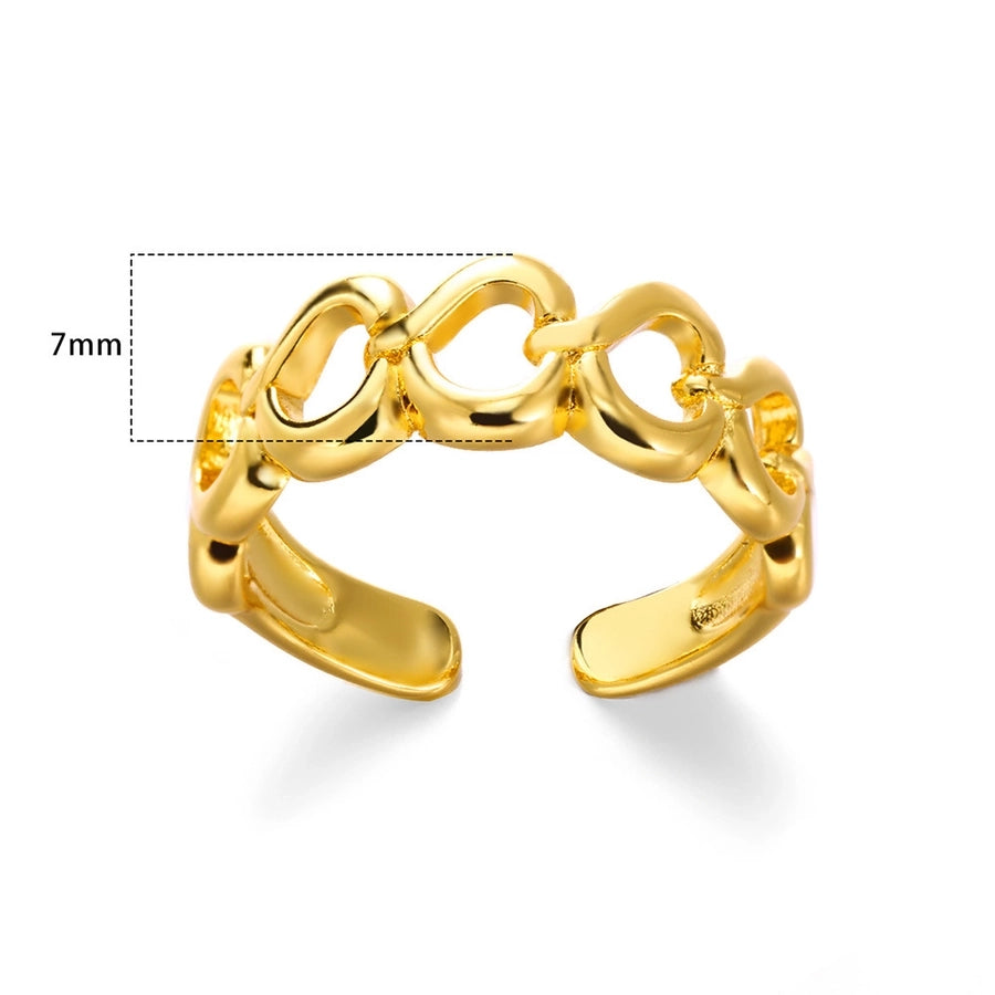 Mix Designs Ring [304 Stainless Steel 18K Gold Plated]