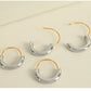 Semicircle Hoop Earrings [304 Stainless Steel,18K Gold Plated]