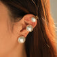 Large Pearl Earrings [304 Stainless Steel,14K Gold Plated]