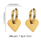 Heart Shape Butterfly Drop Earrings [316 Stainless Steel]